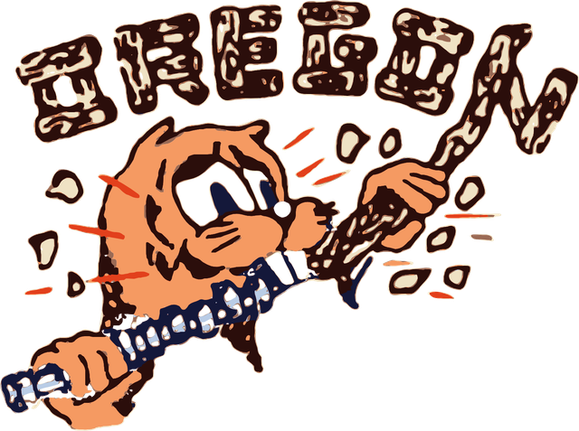 The Oregon Camshaft beaver: a beaver chewing a log into a camshaft